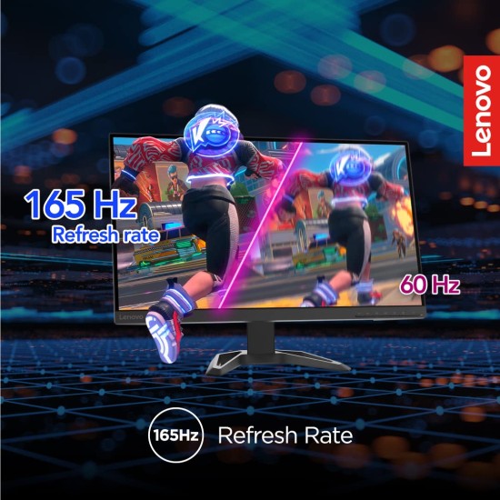 Lenovo Gaming G-Series 27 inch (68.58cm) 2K QHD VA Monitor, 2560 x 1440 Pixels 165Hz, 1ms, WLED, AMD Radeon FreeSync Compatible,HDMI, DP, Height Adjust Tilt Stand with Natural Low Blue Light, G27q-30