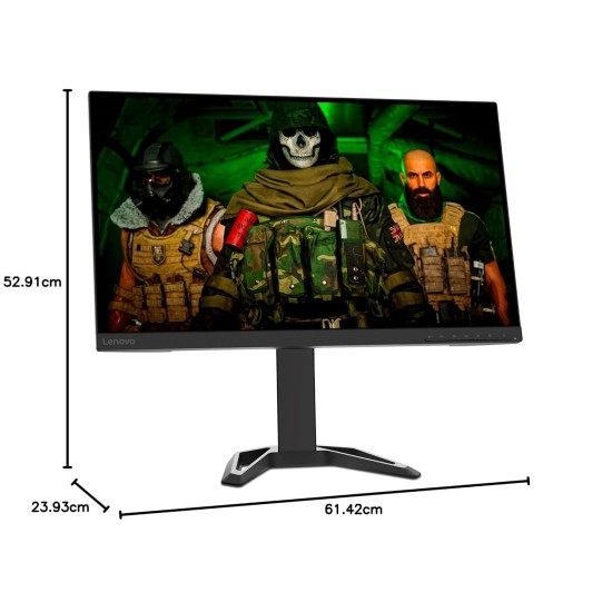 Lenovo Gaming G-Series 27 inch (68.58cm) 2K QHD VA Monitor, 2560 x 1440 Pixels 165Hz, 1ms, WLED, AMD Radeon FreeSync Compatible,HDMI, DP, Height Adjust Tilt Stand with Natural Low Blue Light, G27q-30