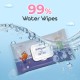 Bumtum Baby Gentle 99% Pure Water Soft Moisturizing Wet Wipes With Lid | Aloe Vera & Chamomile Extracts | Paraben & Sulfate Free (Pack of 6, 72 Pcs. Per Pack)