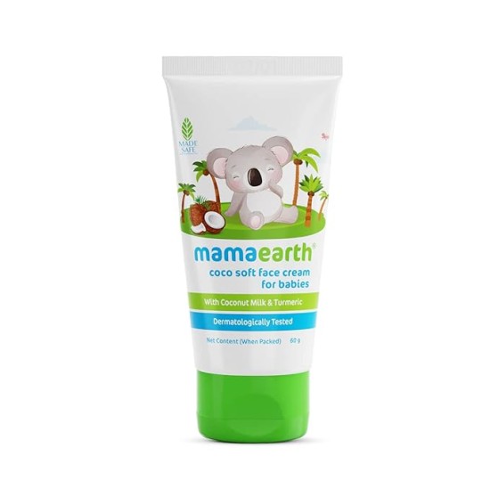 Mamaearth Coco Soft Face Cream With Coconut Milk & Turmeric For Babies, For All Skin Type- 60g Mamaearth Coco Soft Face Cream With Coconut Milk & Turmeric For Babies, For All Skin Type- 60g
