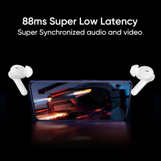 realme TechLife Buds T100 Bluetooth Truly Wireless in Ear Earbuds with mic, AI ENC for Calls, Google Fast Pair, 28 Hours Total Playback with Fast Char realme TechLife Buds T100 Bluetooth Truly Wireless in Ear Earbuds with mic, AI ENC for Calls, Google Fast Pair, 28 Hours Total Playback with Fast Char