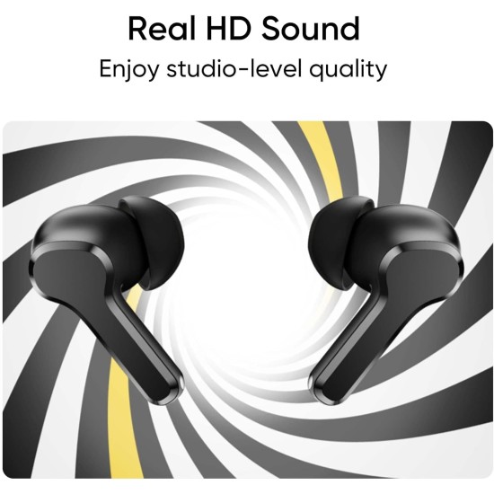 realme TechLife Buds T100 Bluetooth Truly Wireless in Ear Earbuds with mic, AI ENC for Calls, Google Fast Pair, 28 Hours Total Playback with Fast Char realme TechLife Buds T100 Bluetooth Truly Wireless in Ear Earbuds with mic, AI ENC for Calls, Google Fast Pair, 28 Hours Total Playback with Fast Char
