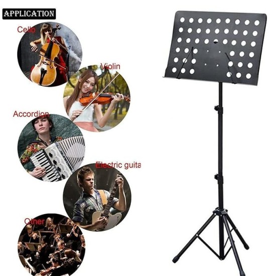Techtest Music Stand for Notes Height & Angle Adjustable Orchestral Stand Conductor Sheet Stand and Music Sheet Clip Holder Notation Stand for Singers Lyrics Stand Folding Musical Instruments Techtest Music Stand for Notes Height & Angle Adjustable Orchestral Stand Conductor Sheet Stand and Music Sheet Clip Holder Notation Stand for Singers Lyrics Stand Folding Musical Instruments