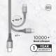 Lenovo USB C to Type-C Tangle-free Aramid fiber braided 1.2m cable with Fast PD charging(upto 100W support) & 480 MBPS data transmission, certified 10000+ bend lifespan, Metallic Grey Lenovo USB C to Type-C Tangle-free Aramid fiber braided 1.2m cable with Fast PD charging(upto 100W support) & 480 MBPS data transmission, certified 10000+ bend lifespan, Metallic Grey