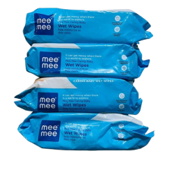 Mee Mee Soft Gentle Baby Wet Wipes (72 Wipes) Pack of 4 | Infused with Aloe Vera and Vitamin E | Paraben & Sulphate Free | Cleansing Wipes | Wipes Combo for Babies