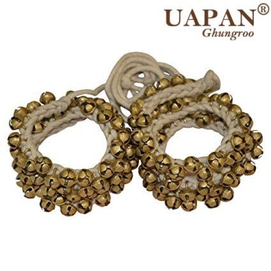 UAPAN Ghungroo (50 + 50) White Cotton String (1.4, 1.6, 1.75, 2.0, 2.5 Cms)