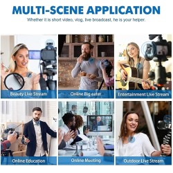 4 in 1 K8 Wireless Microphone, Digital Mini Portable Recording Clip Mic with Receiver for All Type-C, Micro USB, Lightning i OS Mobile Phones Camera Laptop for Vlogging YouTube Online Class, Zoom Call 4 in 1 K8 Wireless Microphone, Digital Mini Portable Recording Clip Mic with Receiver for All Type-C, Micro USB, Lightning i OS Mobile Phones Camera Laptop for Vlogging YouTube Online Class, Zoom Call