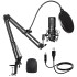 BESTOR® Professional USB Condenser Microphone Kit Podcast Mic with Boom Arm Microphone with Stand | 192kHZ/24bit Professional PC Streaming Podcast Cardioid Microphone Kit (USB)