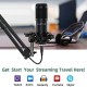 BESTOR® Professional USB Condenser Microphone Kit Podcast Mic with Boom Arm Microphone with Stand | 192kHZ/24bit Professional PC Streaming Podcast Cardioid Microphone Kit (USB) BESTOR® Professional USB Condenser Microphone Kit Podcast Mic with Boom Arm Microphone with Stand | 192kHZ/24bit Professional PC Streaming Podcast Cardioid Microphone Kit (USB)