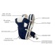 BabyGo Kids 4-in-1 Adjustable Baby Carrier Cum Kangaroo Bag | Multiple Carry Positions: Front, Back, Hip - Comfortable & Adjustable with Safety Belt and Buckle Straps 
