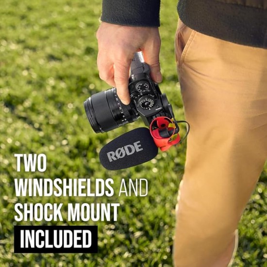 Rode Videomicro Ii Ultra-Compact On-Camera Shotgun Microphone for Recording Audio with A Camera Or Mobile Device - Auxiliary