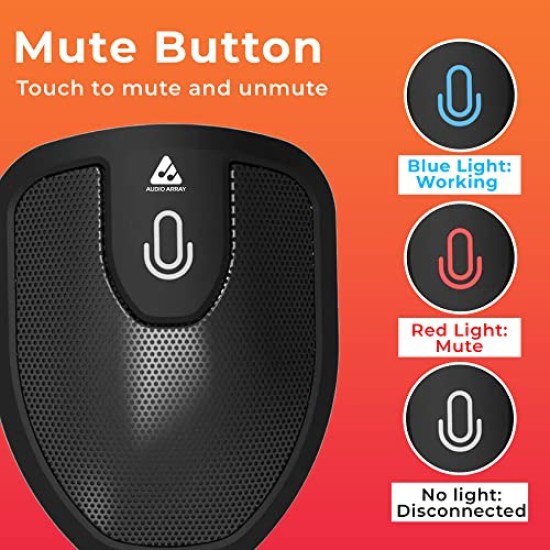 Audio Array AM-C28 USB Plug & Play Conference Microphone | Omni Directional Pickup Upto 3M | Mic Mute Button | No Drivers Condenser USB Type-C | Ideal for Meetings & Video Calling (Not a Speaker) Audio Array AM-C28 USB Plug & Play Conference Microphone | Omni Directional Pickup Upto 3M | Mic Mute Button | No Drivers Condenser USB Type-C | Ideal for Meetings & Video Calling (Not a Speaker)