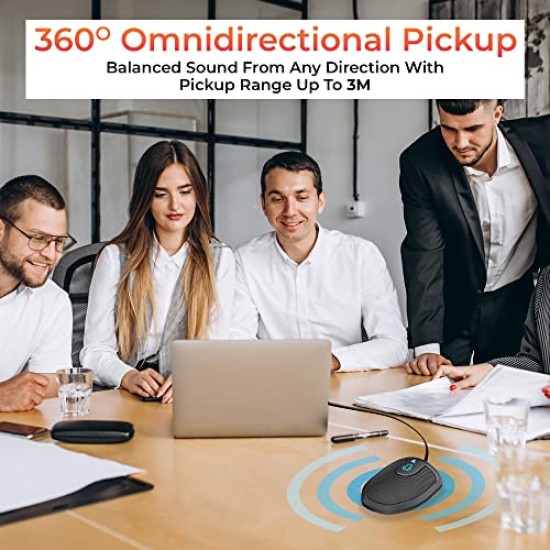 Audio Array AM-C28 USB Plug & Play Conference Microphone | Omni Directional Pickup Upto 3M | Mic Mute Button | No Drivers Condenser USB Type-C | Ideal for Meetings & Video Calling (Not a Speaker) Audio Array AM-C28 USB Plug & Play Conference Microphone | Omni Directional Pickup Upto 3M | Mic Mute Button | No Drivers Condenser USB Type-C | Ideal for Meetings & Video Calling (Not a Speaker)