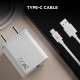 boAt WCDV 22.5W Dual Port Charger with 22.5W Power Delivery Support & 18W Quick Charge 3.0, Smart IC Protection, Auto Detection for Samsung, Xiaomi & Android Users with Type A to Type C Cable(White) boAt WCDV 22.5W Dual Port Charger with 22.5W Power Delivery Support & 18W Quick Charge 3.0, Smart IC Protection, Auto Detection for Samsung, Xiaomi & Android Users with Type A to Type C Cable(White)
