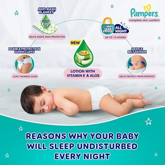 Pampers All Round Protection Pants Style Baby Diapers, Extra Large size (XL), 168 Count, 12-17kg, Anti-rash blanket, 360 degree Lotion with Aloe Vera Pampers All Round Protection Pants Style Baby Diapers, Extra Large size (XL), 168 Count, 12-17kg, Anti-rash blanket, 360 degree Lotion with Aloe Vera