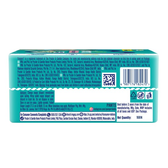 Pampers All Round Protection Pants Style Baby Diapers, Extra Large size (XL), 168 Count, 12-17kg, Anti-rash blanket, 360 degree Lotion with Aloe Vera Pampers All Round Protection Pants Style Baby Diapers, Extra Large size (XL), 168 Count, 12-17kg, Anti-rash blanket, 360 degree Lotion with Aloe Vera