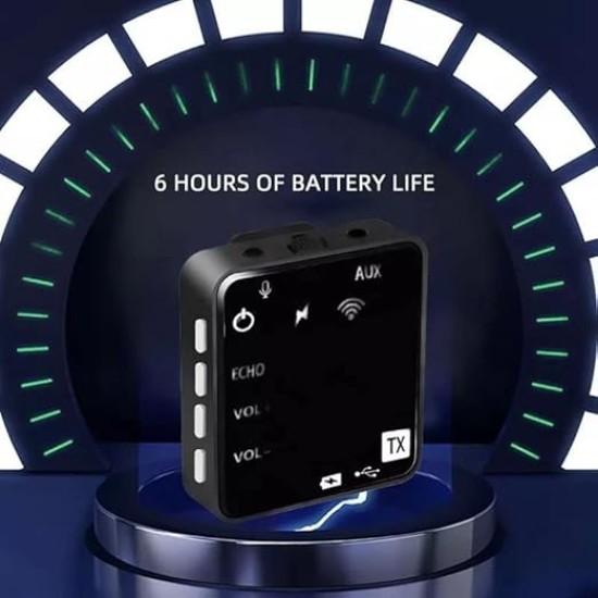 Wireless Lavalier Microphone 50M Range for Video Recording DSLR Camera