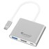 Quantum 3-in-1 USB Type C to Hdmi 4K Adapter, USB 3.0, USB C, Aluminium USB C Hub, High Speed Upto 5Gbps, 60W Power Pass Through for Laptop, Mac, Tablet & Other Type C Devices, Qhm7622 (Silver) Port