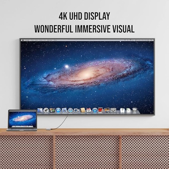 Quantum 3-in-1 USB Type C to Hdmi 4K Adapter, USB 3.0, USB C, Aluminium USB C Hub, High Speed Upto 5Gbps, 60W Power Pass Through for Laptop, Mac, Tablet & Other Type C Devices, Qhm7622 (Silver) Port Quantum 3-in-1 USB Type C to Hdmi 4K Adapter, USB 3.0, USB C, Aluminium USB C Hub, High Speed Upto 5Gbps, 60W Power Pass Through for Laptop, Mac, Tablet & Other Type C Devices, Qhm7622 (Silver) Port