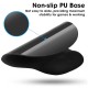 Sounce Mouse Pad, Ergonomic Mouse Pad with Comfortable Gel Wrist Rest Support and Lycra Cloth, Non-Slip PU Base for Easy Typing Pain Relief, Durable and Washable, Classic (Black)