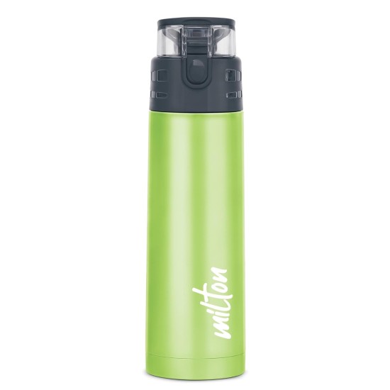 MILTON Atlantis 600 Thermosteel Insulated Bottle, 500 ml Water Bottles, 24 Hours Hot and Cold, Easy to Carry, Easy Grip, Rust Proof, Tea, Coffee, Office, Travel Bottle, Green MILTON Atlantis 600 Thermosteel Insulated Bottle, 500 ml Water Bottles, 24 Hours Hot and Cold, Easy to Carry, Easy Grip, Rust Proof, Tea, Coffee, Office, Travel Bottle, Green