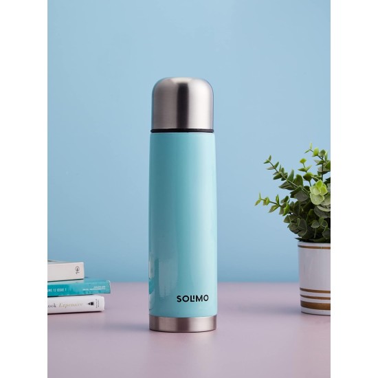 Solimo Stainless Steel Insulated 24 Hours Hot or Cold Bottle Thermos Flask, 500 ml, Deep Blue Solimo Stainless Steel Insulated 24 Hours Hot or Cold Bottle Thermos Flask, 500 ml, Deep Blue