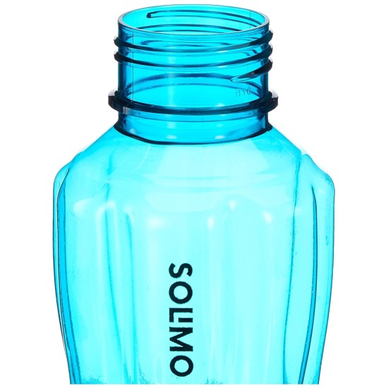 Solimo 1000 ml Plastic Water Bottle | Set of 6 |Multi Color