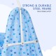 Supples Baby Cradle with Swing and Mosquito Net | Blue | for Babies up to 10 Months | Sturdy and Safe Design | 4 Wheels with Brakes | with Swing Lock and Storage