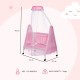Supples Baby Cradle with Swing and Mosquito Net | Pink | for Babies up to 10 Months | Sturdy and Safe Design | 4 Wheels with Brakes | with Swing Lock and Storage