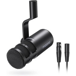 Maono PD100 Professional XLR Dynamic Microphone for Singing, YouTube Recording, Podcast, with Voice Isolation Technology, Metal Mic, Work for Audio Interface, Mixer