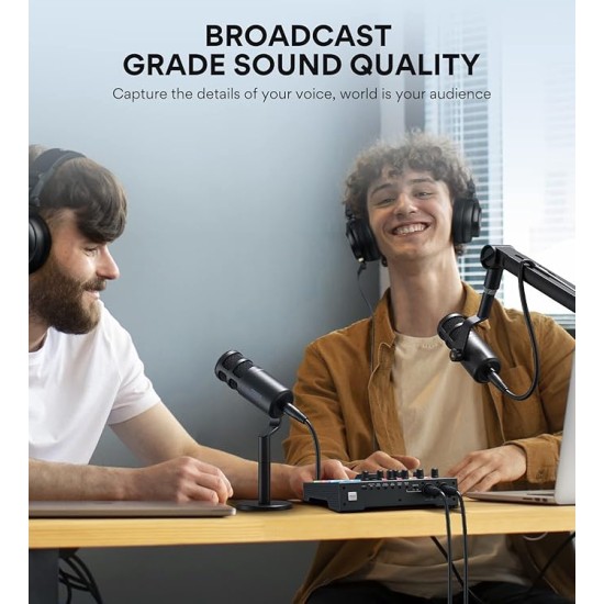 Maono PD100 Professional XLR Dynamic Microphone for Singing, YouTube Recording, Podcast, with Voice Isolation Technology, Metal Mic, Work for Audio Interface, Mixer Maono PD100 Professional XLR Dynamic Microphone for Singing, YouTube Recording, Podcast, with Voice Isolation Technology, Metal Mic, Work for Audio Interface, Mixer