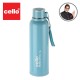 Cello Puro Steel-X Benz 900 | Leak Proof| Wide Mouth & Easy to Open | Insulated Inner Steel Water Bottle | 730ml | Turquoise