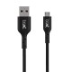 boAt Micro USB 150 Tangle-free, Sturdy Micro USB Cable with 3A Fast Charging & 480mbps Data Transmission, 10000+ Bends Lifespan & Extended 1.5m Length Black)