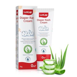 LuvLap Baby Diaper Rash Cream, 75g, Nappy cream for newborns & babies, Diaper Rash Prevention & treatment, Natural Cream with goodness of Aloe Vera, Vitamin E & Milk Protein, Dermatologically tested