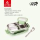 Attro Lunchmate Stainless Steel Airtight Leak-Proof Lunch Box for Office, School, Picnic, 800 Ml - Green Attro Lunchmate Stainless Steel Airtight Leak-Proof Lunch Box for Office, School, Picnic, 800 Ml - Green