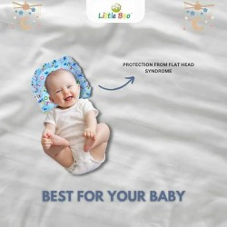 Little Boo Rai Mustard Seed Head Shaping Pillow for Newborn Baby, Neck Support Takiya| 100% Cotton Cover, Mustard Seed Filling | Prevents Flat Head | 0-12Months