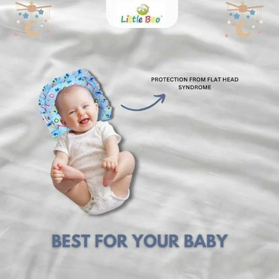 Little Boo Rai Mustard Seed Head Shaping Pillow for Newborn Baby, Neck Support Takiya| 100% Cotton Cover, Mustard Seed Filling | Prevents Flat Head | 0-12Months Little Boo Rai Mustard Seed Head Shaping Pillow for Newborn Baby, Neck Support Takiya| 100% Cotton Cover, Mustard Seed Filling | Prevents Flat Head | 0-12Months