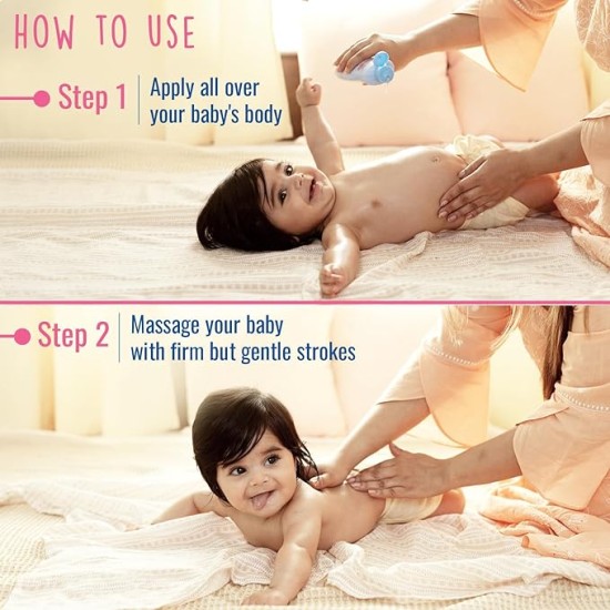 Parachute Advansed Baby Massage Oil for New Born| 100% Virgin Coconut Oil | Clinically Proven for Better Growth| Vitamin E & F| 200 Ml