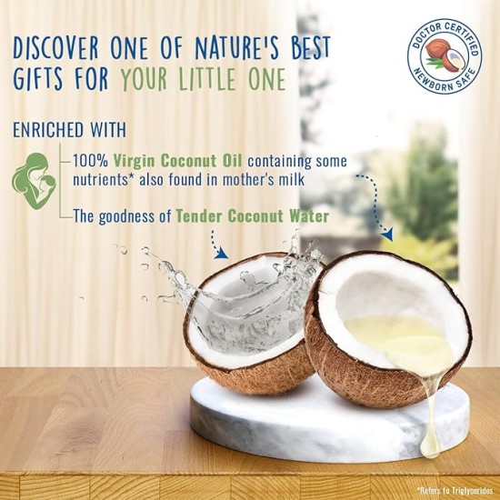 Parachute Advansed Baby Shampoo for Kids |Clear| Doctor Certified | Tear Free | Tender Coconut Water & Virgin Coconut Oil | Soft & Shiny Hair | 200ml