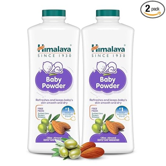 Himalaya Baby Powder 400g (Pack of 2) | Refreshes and keeps baby's skin smooth and dry Himalaya Baby Powder 400g (Pack of 2) | Refreshes and keeps baby's skin smooth and dry
