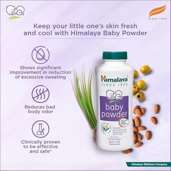 Himalaya Baby Powder 400g (Pack of 2) | Refreshes and keeps baby's skin smooth and dry Himalaya Baby Powder 400g (Pack of 2) | Refreshes and keeps baby's skin smooth and dry