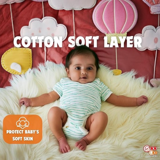 Coo Coo Extra Dry Baby Pullup Diaper Pant Size Large-L (44) Count Upto 9-14 Kg Super Absorbent Core Up to 12 Hrs Protection Soft Elastic Waist & Leakage Protection Size Large-L (44 Pieces), White