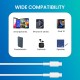 Portronics Konnect Link C Square 60W Type C Fast Charging PD Cable with 480Mbps Data Sync Compatible with Smartphones, iPhone 15 series, MacBook and Other Type C devices 1M Length
