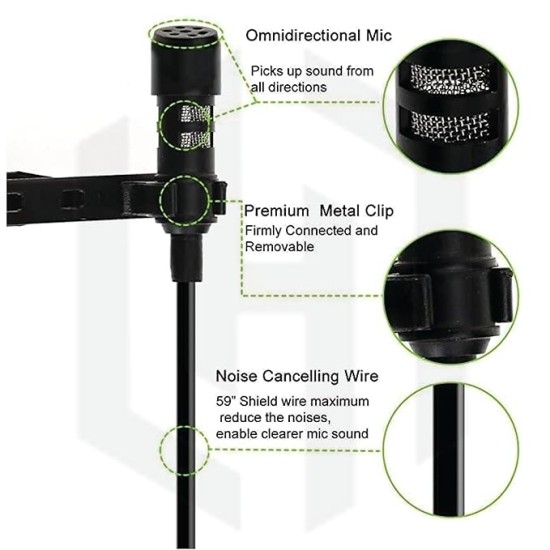 HUMBLE HB-C01 Lavalier Lapel Condenser Mic for Android, USB Type C Microphone for YouTube Vlogging F