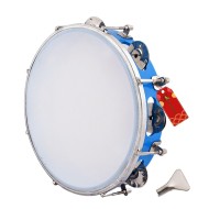 UAPAN Dafli Musical Instrument Dafli/Tambourine 10 inch Hand Percussion Musical Instrument (Blue tambourine)