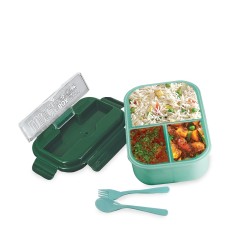 Attro Magic Lunch Box with 3 Compartment,2 Spoons&Stylishlid Use As Phone Holder Made with Heavy Platic Material Bpa Free Perfect for School,Office,Outdoor-Green Turquoise,1200 ml,Plastic Attro Magic Lunch Box with 3 Compartment,2 Spoons&Stylishlid Use As Phone Holder Made with Heavy Platic Material Bpa Free Perfect for School,Office,Outdoor-Green Turquoise,1200 ml,Plastic