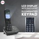 Beetel X92 2.4Ghz Cordless Landline Phone,Dual Mode DTMF/FSK,1 Line 7 Segment LCD Display & Blue LED Backlit,Illuminated Keypad,2 Way Speaker Phone,6