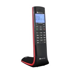 Beetel X95 Flagship Designer Expandable Cordless Landline Phone,Proudly Designed in India,2.4Ghz,Dual Tone,Blue-White LCD,2-Way Speaker Phone,Ringer & Volume Control,Auto Answer,Alarm(X95)(Black/Red)