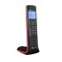 Beetel X95 Flagship Designer Expandable Cordless Landline Phone,Proudly Designed in India,2.4Ghz,Dual Tone,Blue-White LCD,2-Way Speaker Phone,Ringer & Volume Control,Auto Answer,Alarm(X95)(Black/Red)