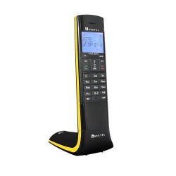 Beetel X95 Flagship Designer Cordless Landline Phone,Proudly Designed in India,2.4GHz,Dual Tone,Blue-White LCD,2-Way Speaker Phone,Ringer & Volume Control,Auto Answer,Alarm(X95)(Black/Yellow)